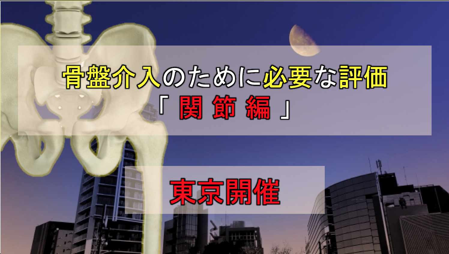 東京 骨盤介入のために必要な評価 関節編 Sigなし
